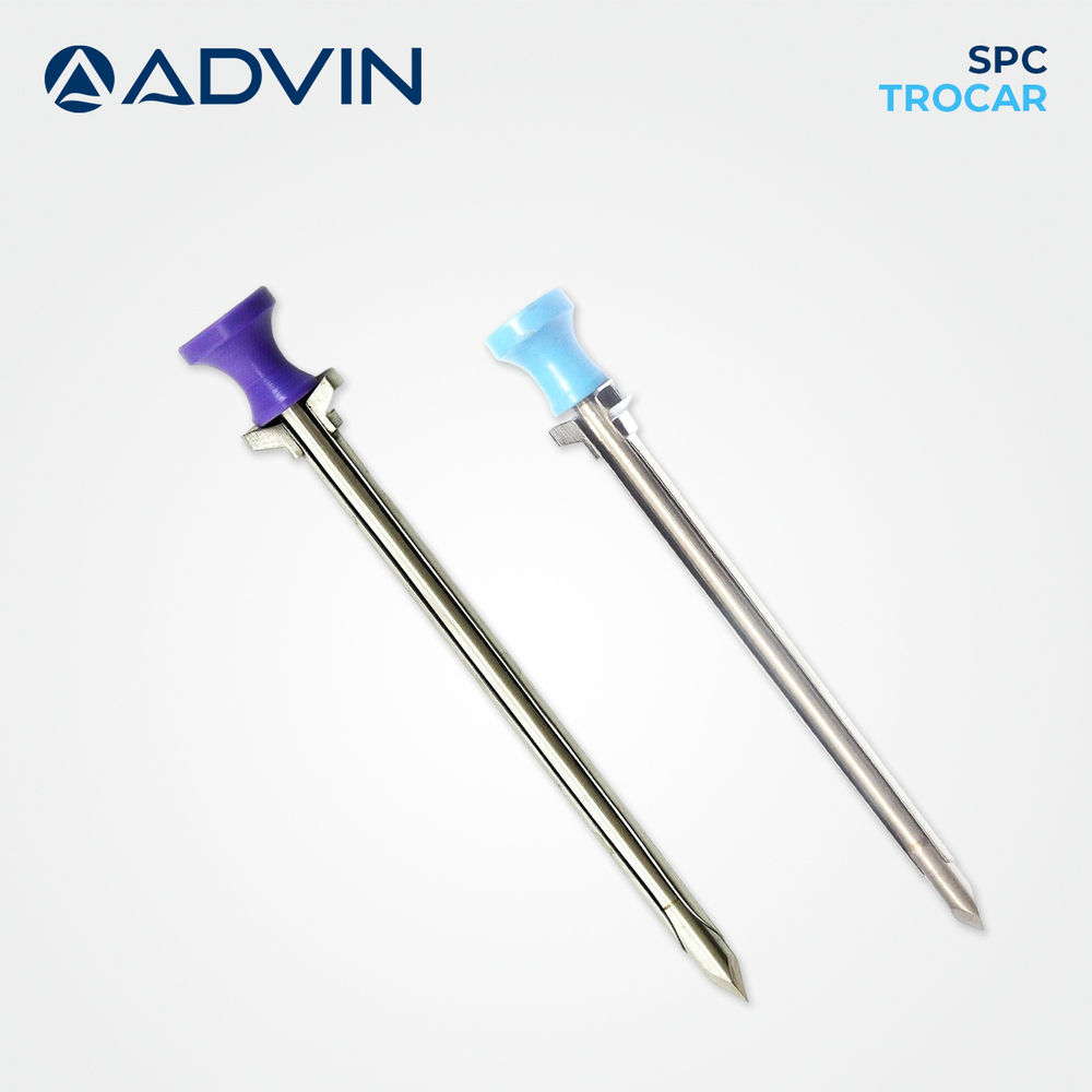 Spc Trocar Advin - Stainless Steel, Autoclavable, Reusable | Sharp Cutting Edge, Ergonomic Handle, Precision Cannula For Suprapubic Catheterization