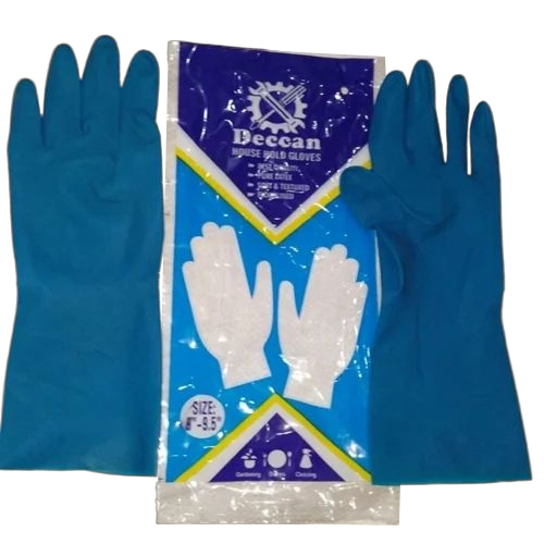 Household Rubber Hand Gloves - Color: Blue