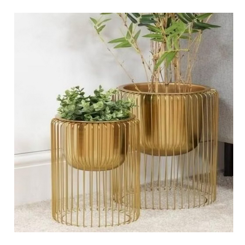 Gold Finish Outdoor Large Planter - Color: Various Available