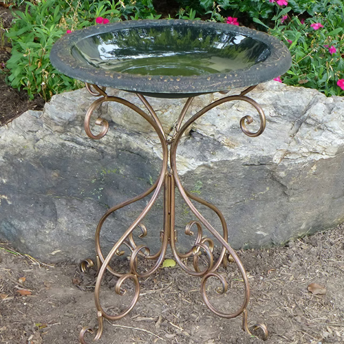 Antique Gold Bird Bath - Color: Various Available