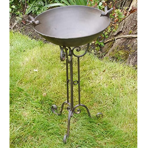 Metal Bird Bath - Color: Various Available