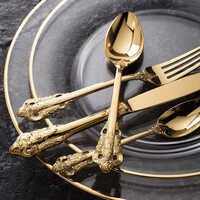 Brass Embossed Cutlery - Color: Different Available