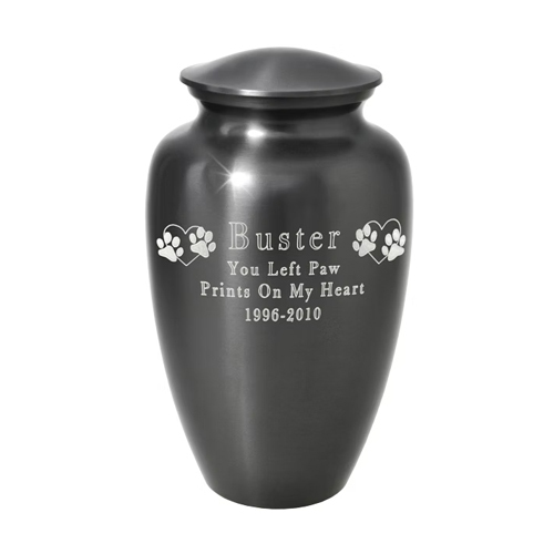 Gray Color Cremation Urns Metal Urn Custom Design