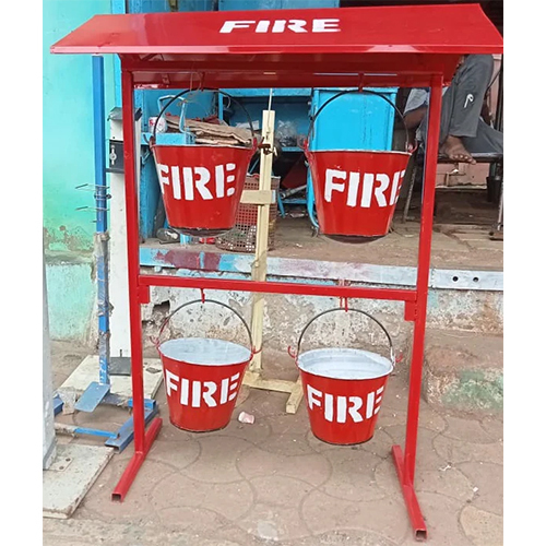 Fire Bucket Stand - Color: Red