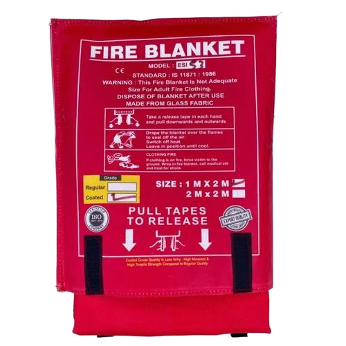 Fiberglass Fire Blanket - Color: Red