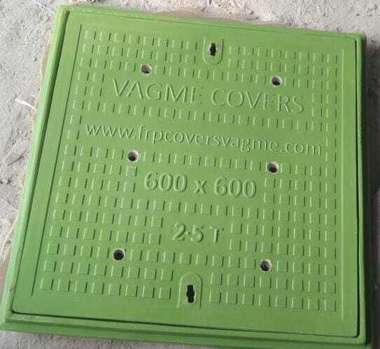 600 X 600Mm Frp Cover Heavy Duty Square Manhole Cover With Frame - Load Capacity: 3000 Kg Kilograms (Kg)