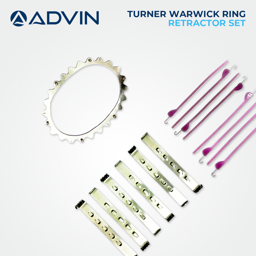 Turner Warwick Ring Retractor Set Advin - High-Grade Stainless Steel, Adjustable Ring-Shaped Retractors for Enhanced Surgical Field Exposure