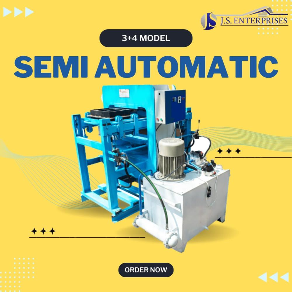 3+4 SEMI AUTOMATIC BRICK MAKING MACHINE