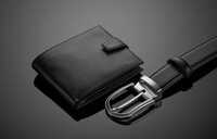 Mens Wallet And Belt Set - Color: Black