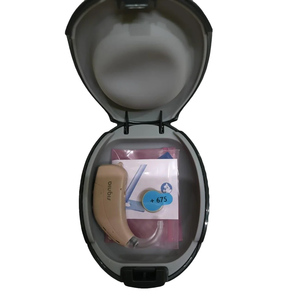 Bte Intuis 3 Sp Signia Hearing Aid - Color: Brown & Grey