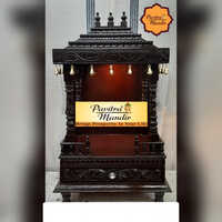 20" X 17" X 37" Burma Teakwood Temple (rosewood Polish) (gopur Design) - Color: Dark Brown