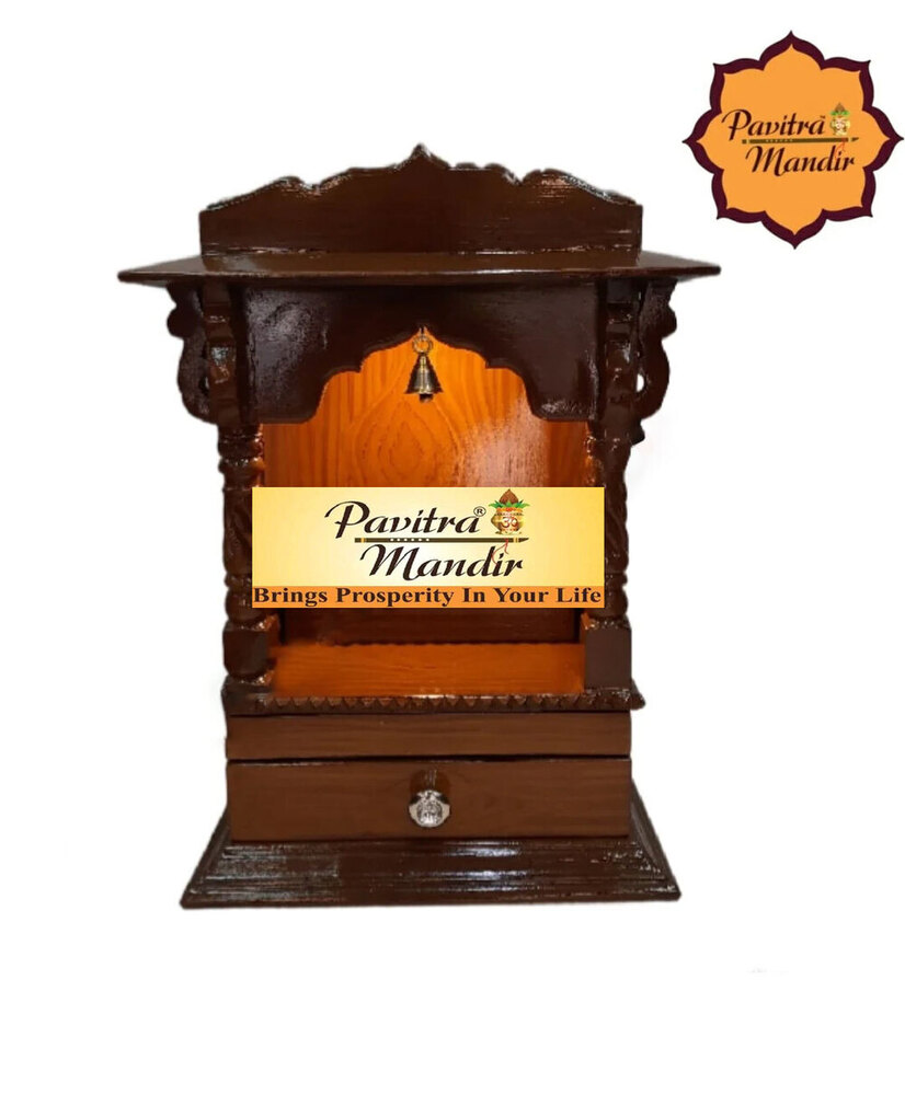 15" X 9" X 21" Burma Teakwood Temple (Natural Polish) - Color: Natural Brown
