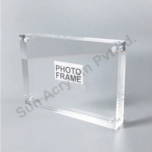 Acrylic Photo Frame - Color: Silver