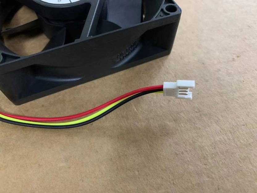 MMF-08C24ES Axial Fan 24V-0.20A DC Brushless Air Cooling Fan 8025mm 2Wire Fan with Heat Sinks All in one Cooler (Black)