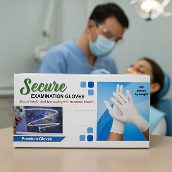 Secure Examination Gloves - Color: White