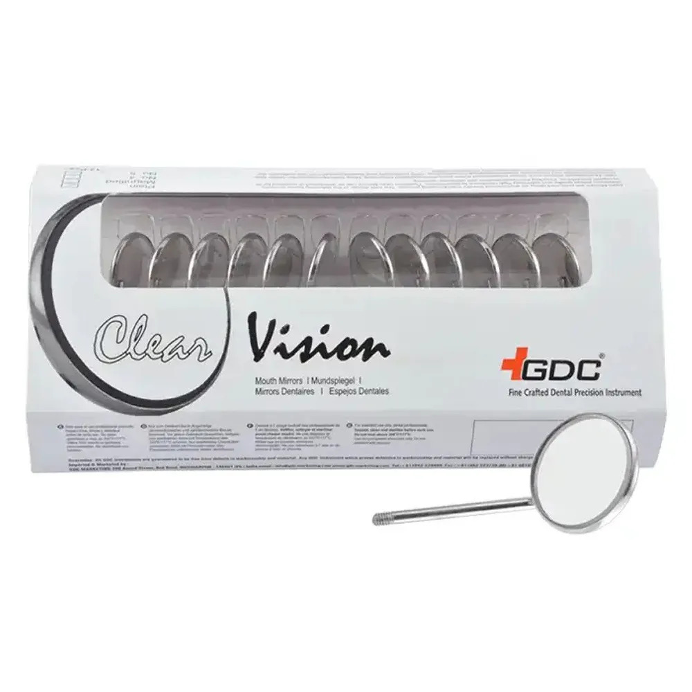 Gdc Mouth Mirror Tops Plain Pack Of 12 Pcs - 5 (Mmtp5) - Color: Silver