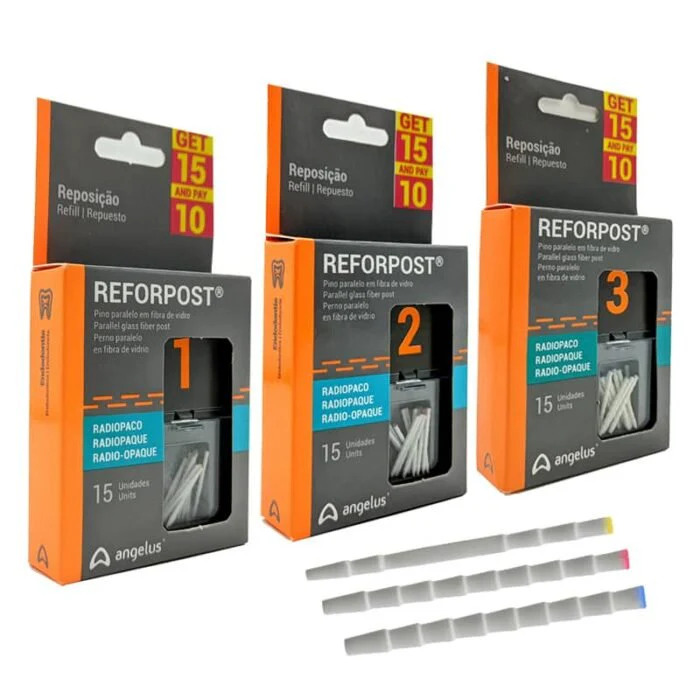 Angelus Reforpost Fiber Glass Post 15 Refills - Color: 2 A 3 Years