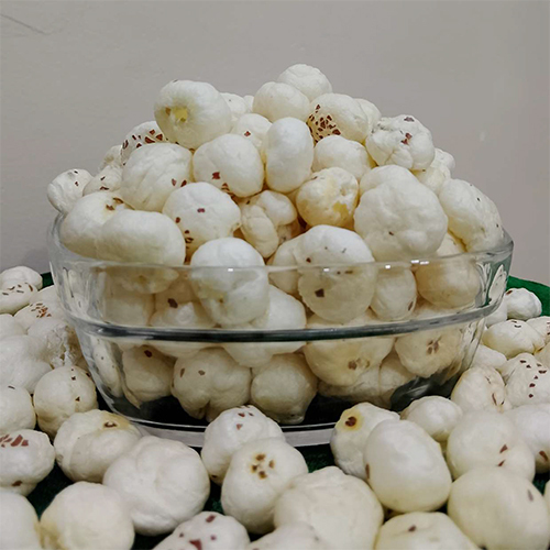 Phool Makhana - Organic Fox Nuts 6 Months Shelf Life | Pure White Color 11-18% Moisture Food-Grade Fresh Snack