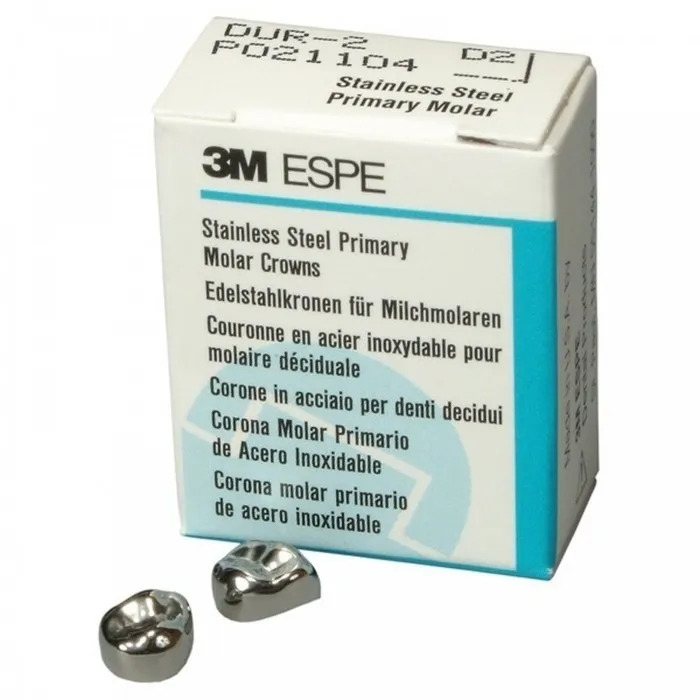 3M Espe Stainless Steel Primary Crown E( 2Nd Molar) - Color: Silver