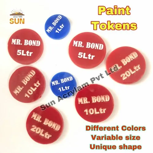Qr Code Plastic Tokens - Hardness: Rigid