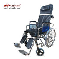 Foldable And Recliner Commode Wheelchair