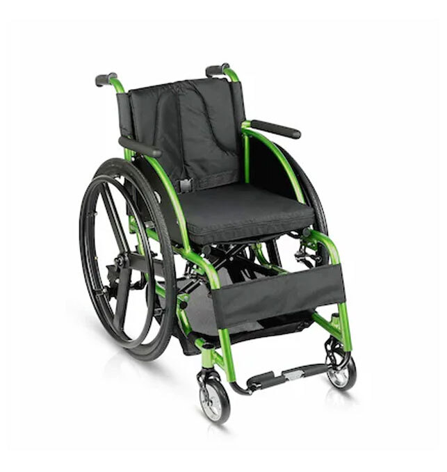 Foldable Sports Wheelchair - Color: Black