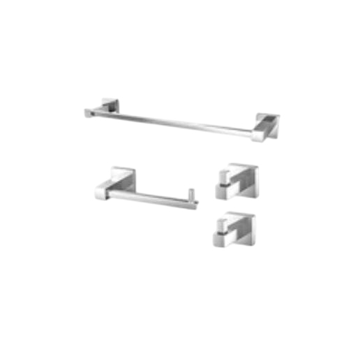 Single Chrome Towel Bar - Color: Silver