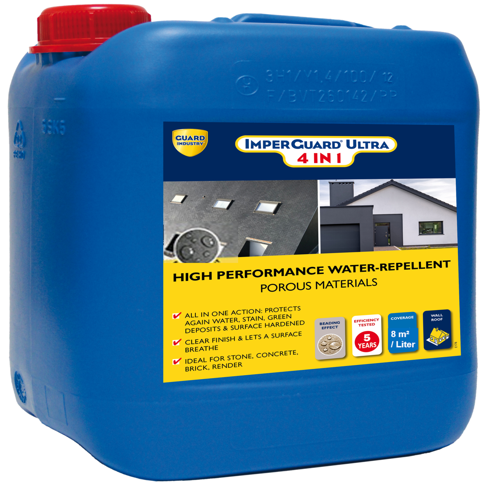 ImperGuard Ultra 4-in-1 Water Repellent Sealer Hardener Stone Concrete Anti-Moss Sealer Natural Sandstone Sealer