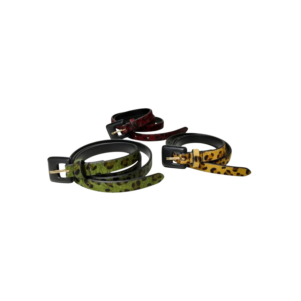 Haircalf Leopard Belt - Belt Material: Leather