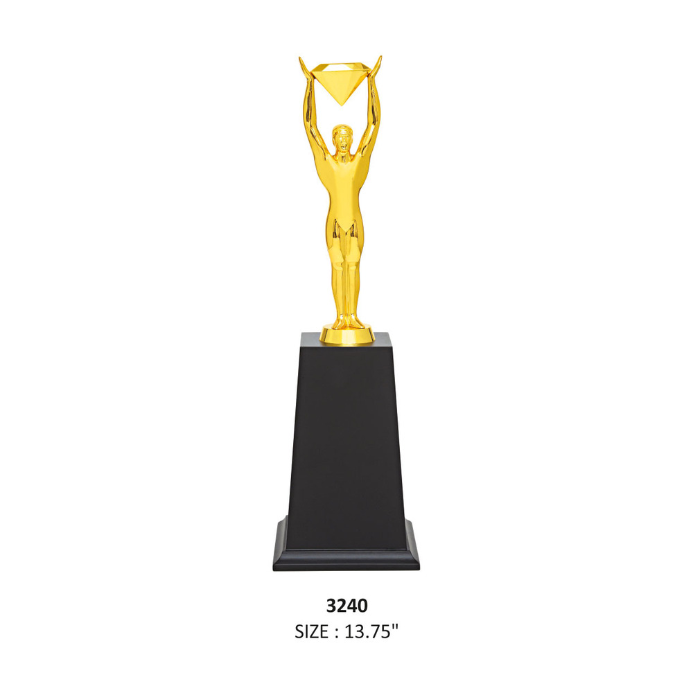 Metal Dimond Lady Trophy - Base Material: Plastic
