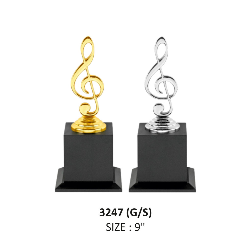 Metal Music Trophy - Base Material: Plastic