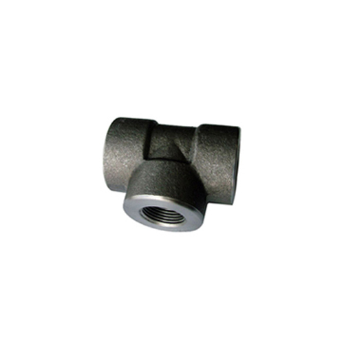 Astm A105 Carbon Steel Threaded Equal Tee - Color: Silver