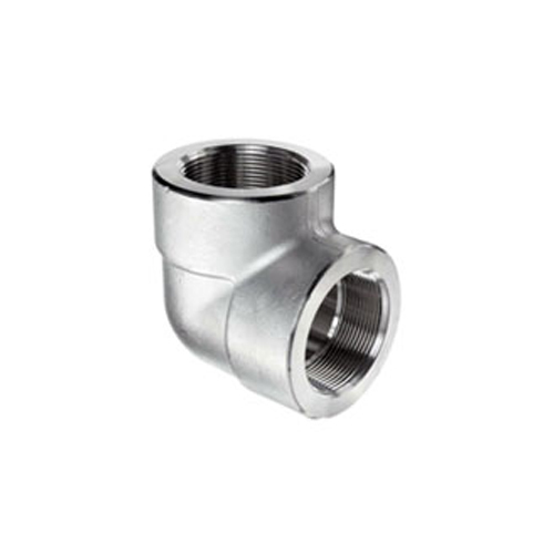 Astm B564 Hastelloy C22 Threaded 90 Deg Elbow - Color: Silver