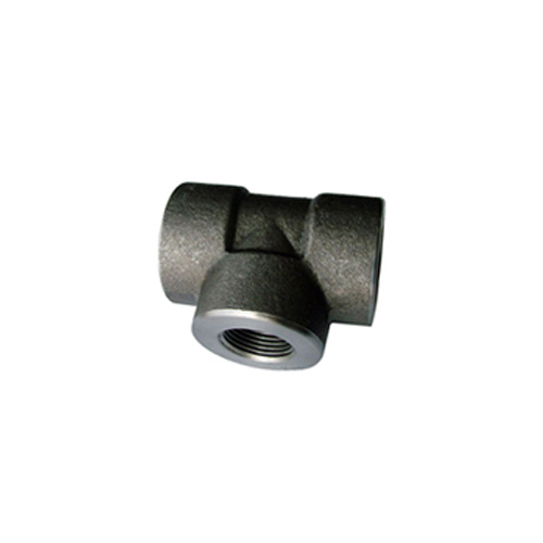 Astm A182 F1 Threaded Equal Tee - Color: Silver