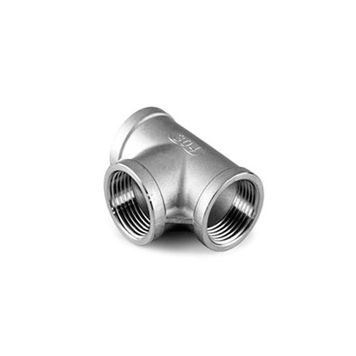 Astm B381 Titanium Gr2 Threaded Equal Tee - Color: Silver