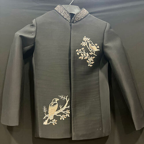 Full Embroidery Jodhpuri Coat - Color: Black