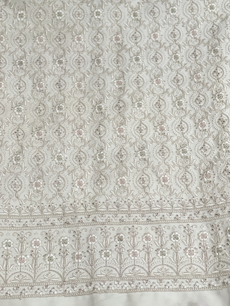 Sherwani Embroidery Fabric - Attributes: Washable
