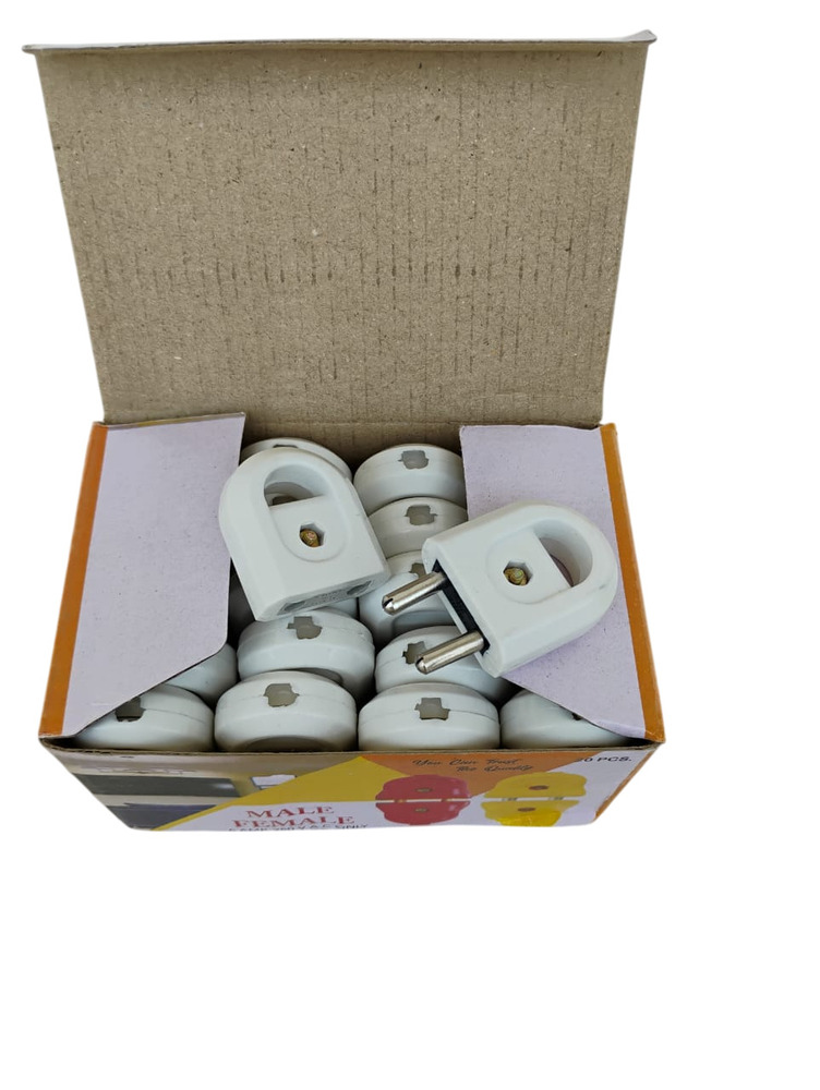 Male Female Plug - Color: White