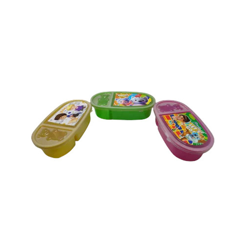Plastic Lunch Box - Color: Multicolor