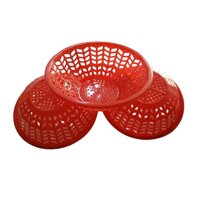 Plastic Storage Basket - Color: Red