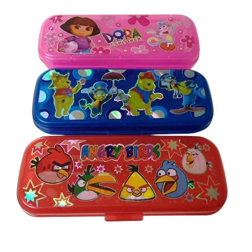 Cartoon Print Plastic Pencil Box