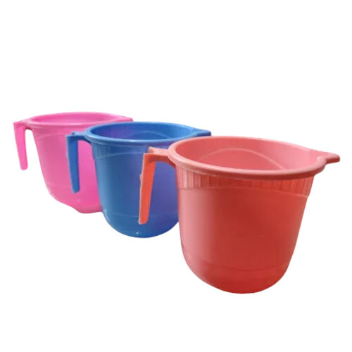 1Ltr Plastic Bath Mug - Color: Multicolor