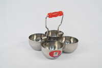 3 Size Matka Molding Stand - Color: Silver & Red