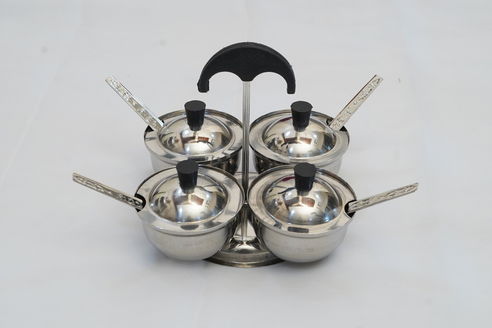2 Size 4 Mukha Pickle Pot - Color: Silver