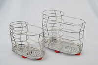 Twin Spoon Stand - Material: Stainless Steel