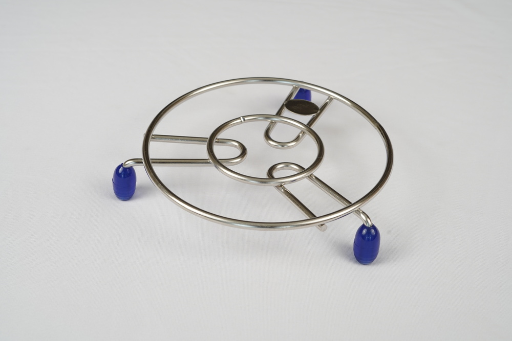 3 Size Single Leg Hot Pot Stand - Color: Silver