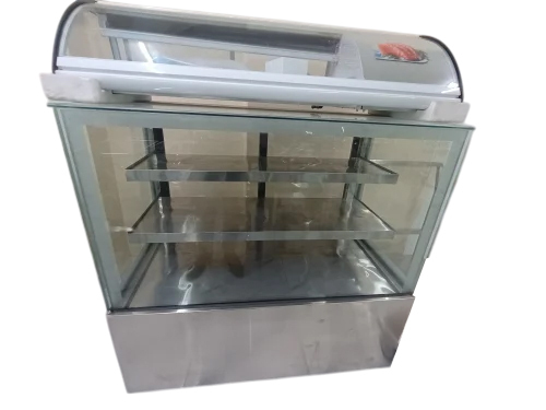 Glass Display Counter - Color: Silver