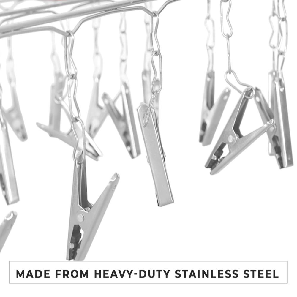Steel Cloth Clip Hanger - Color: Silver