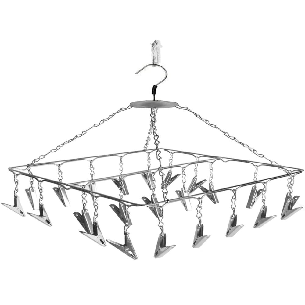 Steel Cloth Clip Hanger - Color: Silver