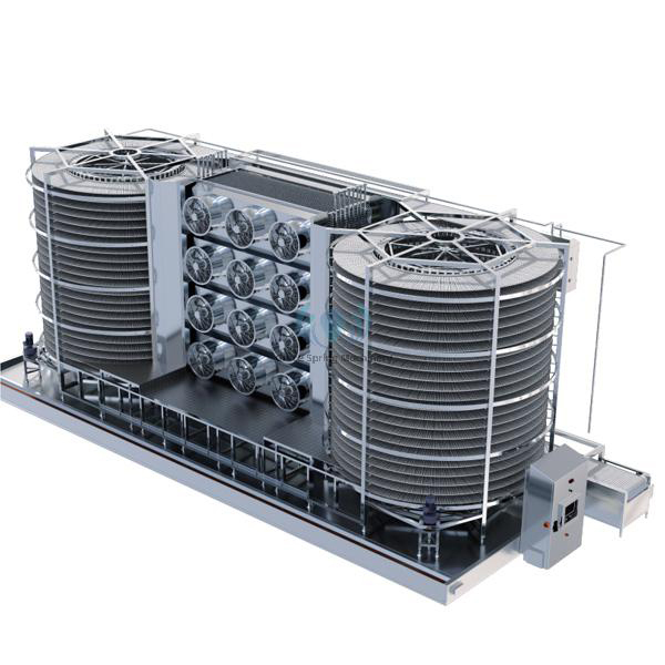 Industrial New Style Double Spiral Freezer - Color: Silver